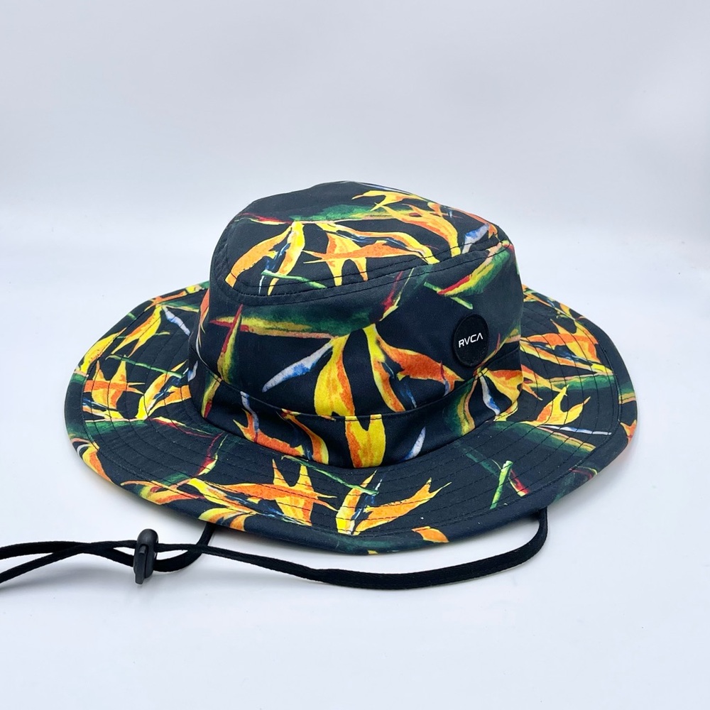 RVCA Boardie Boonie Hat Birds of Paradise Print Surf Sun Bucket Men’s OSFM